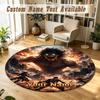 Round Rug Custom NameAttack On Titan Pattern Non Slip Carpet Home Floor Decor