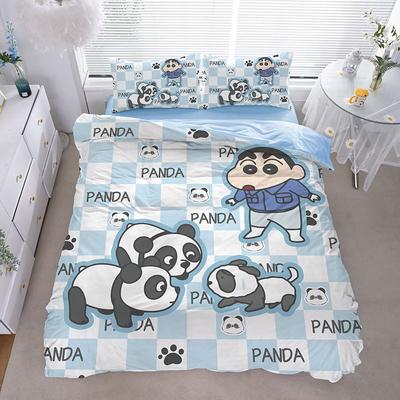 Crayon Xiaoxin Niedlicher Druck Bettwäscheset, Junge und Mädchen Zuhause Schlafzimmer Zartes Bettwäscheset Bettbezug Kissenbezug 2/3 Stück