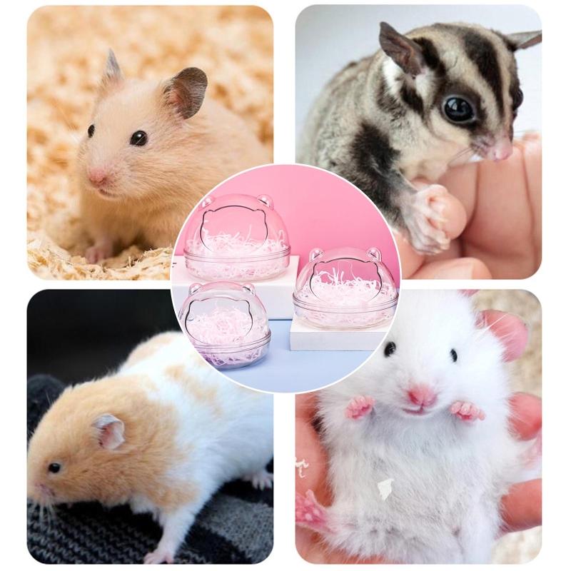Hamster Sand Bathroom Durable Plastic Sand Bath Container Sand Box Transparent Bathing Sand Bowl for Young Squirrels