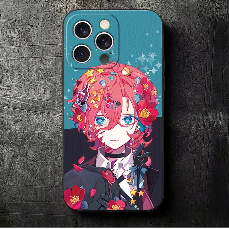 

Cartoon Bungo Stray Dogs Soft Phone Case for iPhone 16 16E 17 Air 15 Pro Max 14 Plus 13 Mini 11 12 7 Black Cover Back Shell iPhone 16 Plus