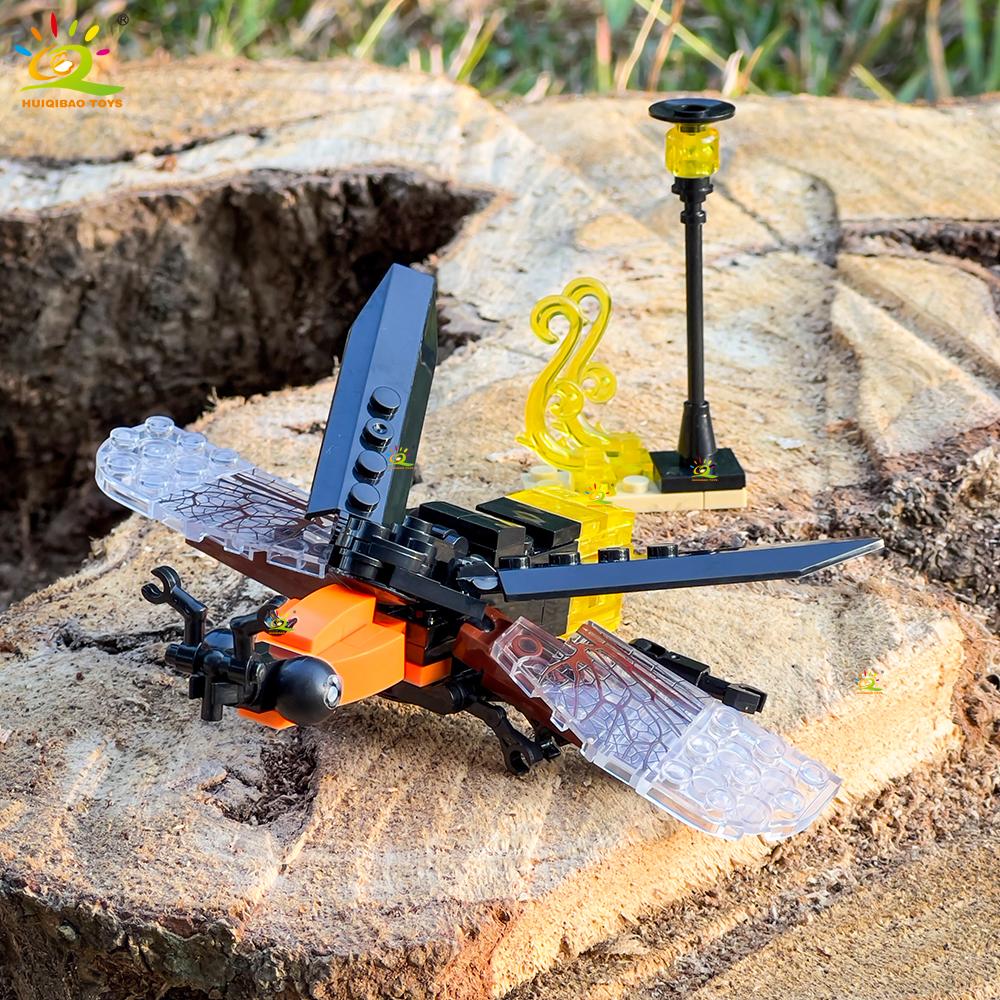 Non-Toxic Creative Moc Insect Building Blocks Bee Dragonfly Ant Mantis Butterfly Children'S Assembled Toys Animal Ornaments Gifts