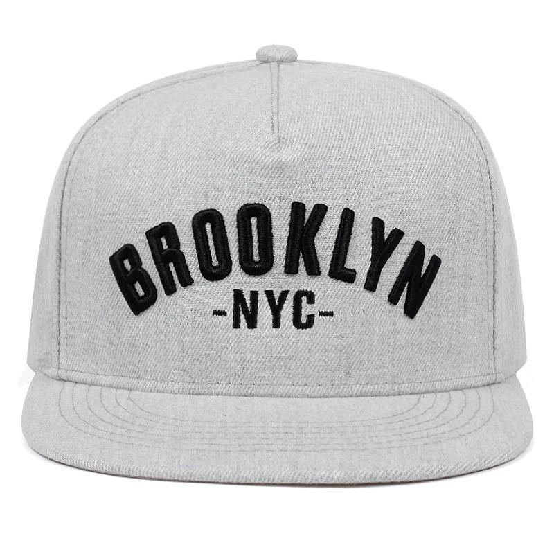 Brooklyn Nyc Cotton Baseball Cap With Embroidered Logo For Casual Men Women