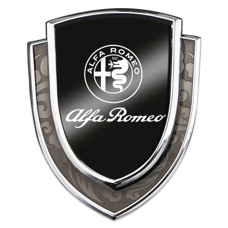 Hub Caps Car Metal Shield Emblem Car Side Fender Body Trunk Badge Sticker For Alfa Romeo Giulietta 159 Mito Giulia Stelvio 147 A CVR1