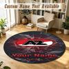 Round Rug Custom NameAZ Alkmaar Pattern Non Slip Carpet Home Floor Decor