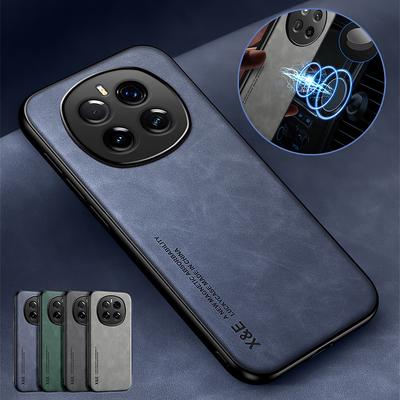 Soft Silicone Frame Leather Case For Honor Magic 7 Pro Magic 7 Lite Car Magnetic Protect Back Cover for Magic7 Magic7Lite Funda