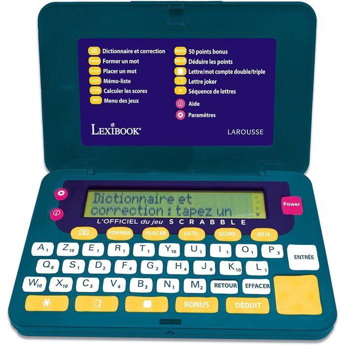Lexibook - Dictionnaire électronique officiel du Scrabble - Format Ergonomique - Large Touches - A piles - Nouvelle Edition FISF