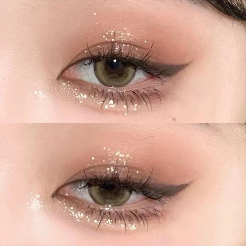 Nine-Color Waterproof Matte & Glitter Eyeshadow Palette - Long-lasting, Sweat-proof, and Brightening