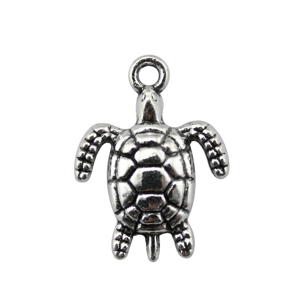 Turtle Charms Antique Bronze Silver Pendants For Animal Themed Jewelry Making