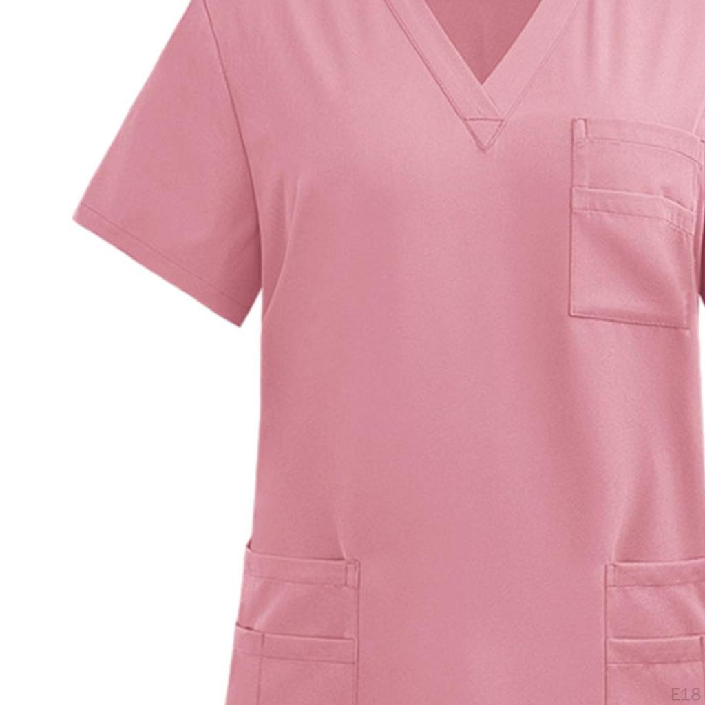 Nursing Uniforms Scrub Set Short Sleeve Work Clothes for Women