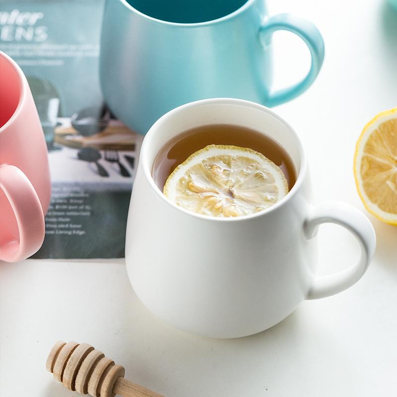 Ceramic Coffee Mug Creative Matte Pure Color Coffe Mugs Tumbler Cup Tea Milk Latte Porcelain Novelty Tumblers Cute Cups