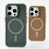 Applicable To iPhone17PROMAX Honeycomb Breathable Heat Dissipation Magnetic Lens Holder Mobile Phone Case Apple 16 Protective Case