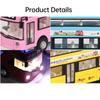 ABAO1 1:36 Double-decker Bus Car Model Toy Doors Opened Pull Back Miniature Models Sound Light Rubber Tires Vehicle Home Decorations