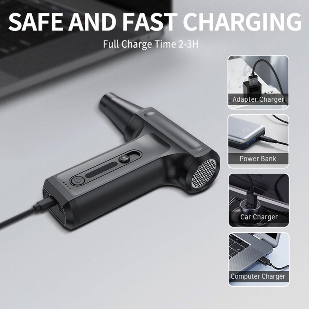 130000RPM USB Charging Blower Fan Perfect For Deep Cleaning Hard To Reach Areas Electronics And Household Items
