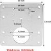 10pcs Cabinet Hinge Repair Plate, Stainless Steel Hinge Fixing Plate Bracket kit with Mounting Screw for Furniture and Kitchen Cabinet Door, Protect