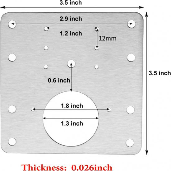 10pcs Cabinet Hinge Repair Plate, Stainless Steel Hinge Fixing Plate Bracket kit with Mounting Screw for Furniture and Kitchen Cabinet Door, Protect