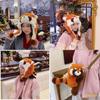 Lotor Procyon Plush Backpack Soft Cartoon Lightweight For Casual Outings School