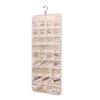 Jewelry Storage Bag, Hanging Storage, Double-Sided Roll-Up Hook Metal Hook Earring Necklace Ring Jewelry Holder-B61B