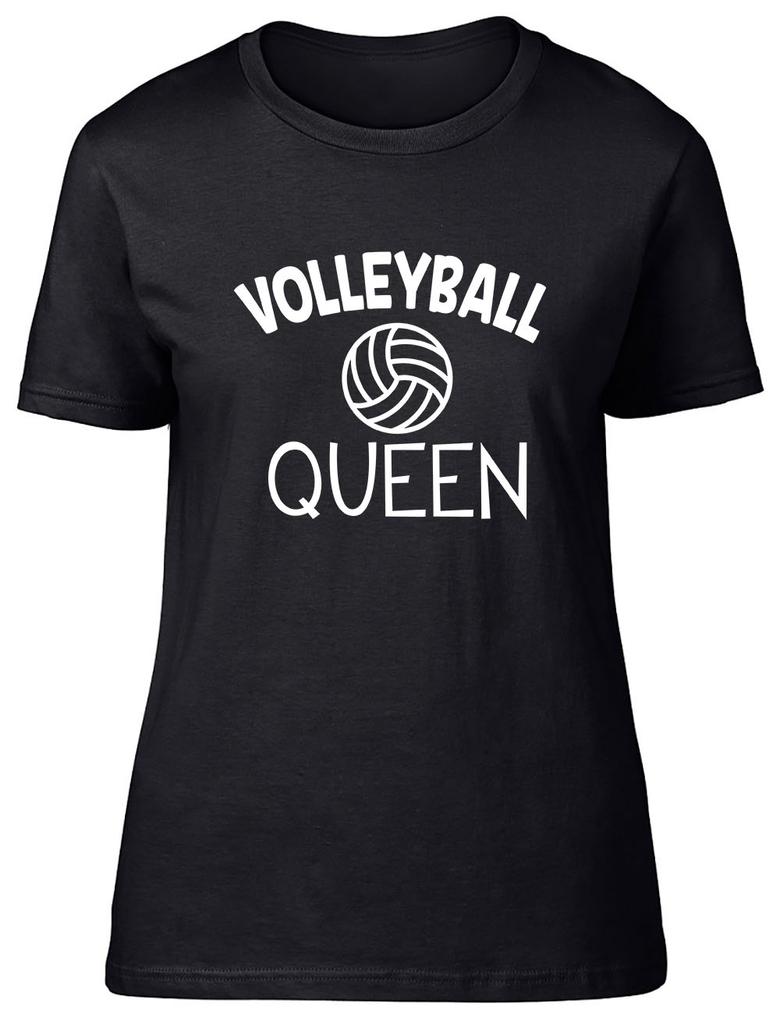 Volleyball Queen Fitted Unisexs Ladies T Shirt