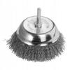 Cup brush with shank, wavy wire, 80mm, paint removal, Vorsthal