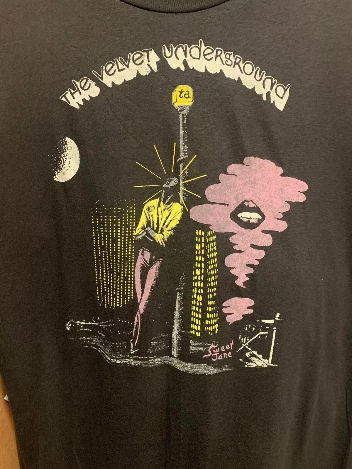 Хлопковая черная унисекс футболка The Velvet Underground Band Vtg S-5XL XL