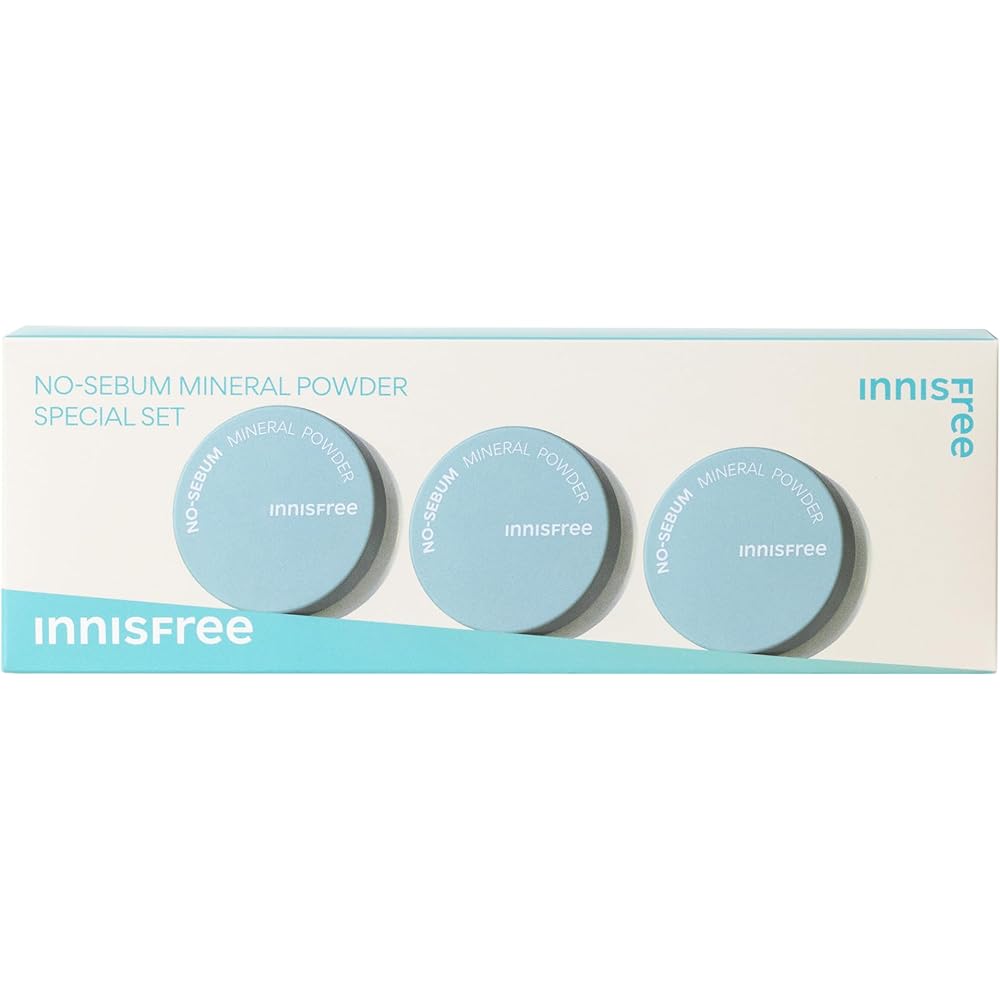 Innisfree No Sebum Mineral Powder 3-Pack Oil Control Mattifying Loose Powder 5g