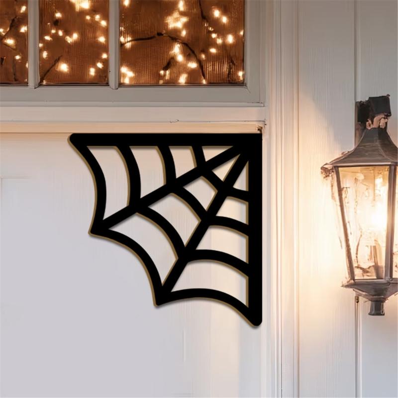 Wooden Spiders Web Door Frame Decors Halloween Door Corner Sign Decorations,Spiders Web Wooden Door Frame Decorations