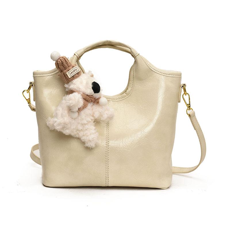 Large Capacity Bag Women's New Versatile Soft Leather Messenger Bag Women's Casual Portable Tote Bag