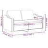 Vidaxl 2-Seater Sofa, Light Yellow, 120 Cm, Upholstered In Fabric