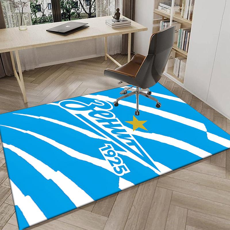 Football Club Emblem Printed Area Rug for Office, Chair Rug, Decorative Carpet Floor Mat, Large Size Fan gifts Christmas gifts