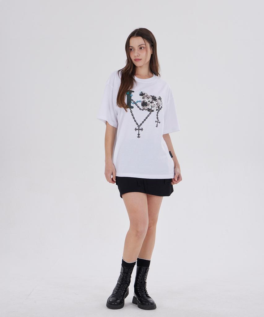 DYSFUNCT I Love Camo Bear T-Shirt(White)