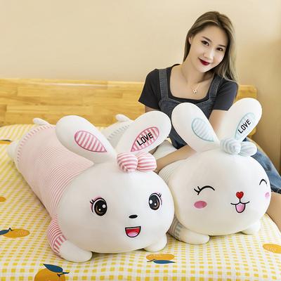 Lying Down Rabbit Plush Toy Sleeping Throw Pillow Cute Long Bed Children Doll Birthday Girl