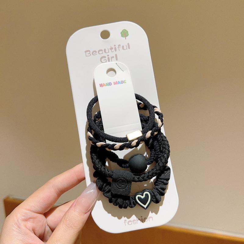 High-end Feel  Elastic and Durable  Thick Hair Tie Versatile Ponytail Hair Band  Hair Tie Women's Hair Tie  Leather Band  Leather Cover  Headwear