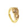 New Women's Jewelry Hip-hop Personality Leopard Print Ring Open Ring Popular Net Red Retro Tail Ring Party Holiday Gift