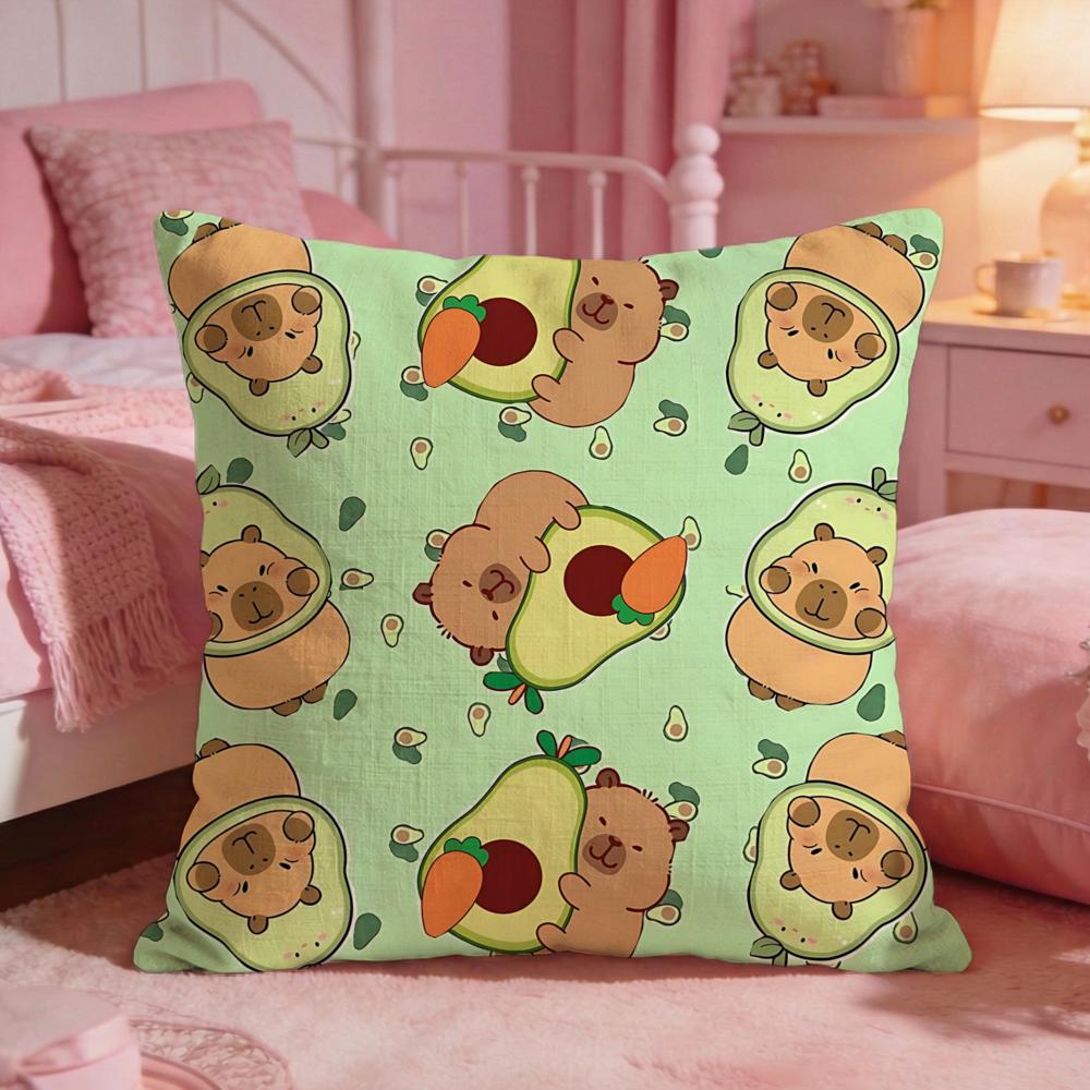 AnimalcapybaraS Cushion Cover Premium Comfort Reversible Pillow Cove Two in One Design for Any Room Car Interior