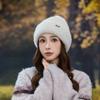 New Velvet Thickened Ear Protector Hat Women's Autumn and Winter Solid Color Cold-proof Knitted Wool Hat Cycling