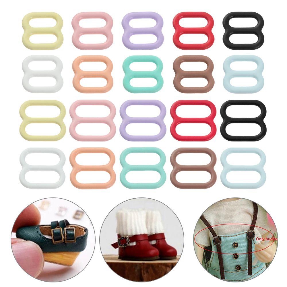 10 Colors Girls Toys Pattern Belt Buttons Diy Dolls Buckles Doll Bags Accessories Tri-glide Buckle