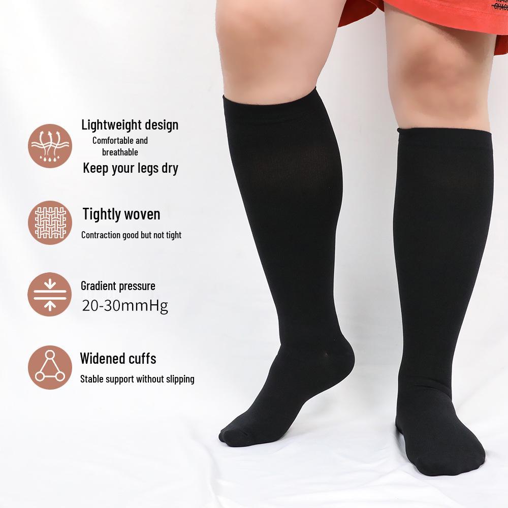 Extra široké kompresní ponožky plus size pro muže a ženy, 6XL elastické návleky na nohy