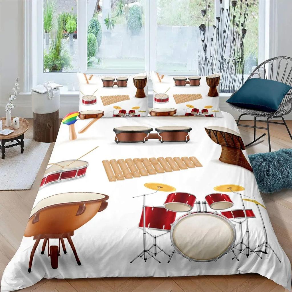Kytarová ložní souprava Punk Rock Music Sada povlaku na přikrývku Pro kluky Teenagery Chlapce Mladého muže Rotující Hudební nástroj Povlak na přikrývku