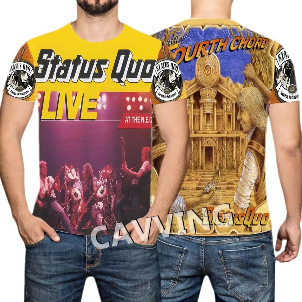 Men T-shirt Heavy Metal Rock Band Status Quo 3d Print T shirt Tops Womens Sports Large size Tops Tees Summer Tshirt Kid Clothing