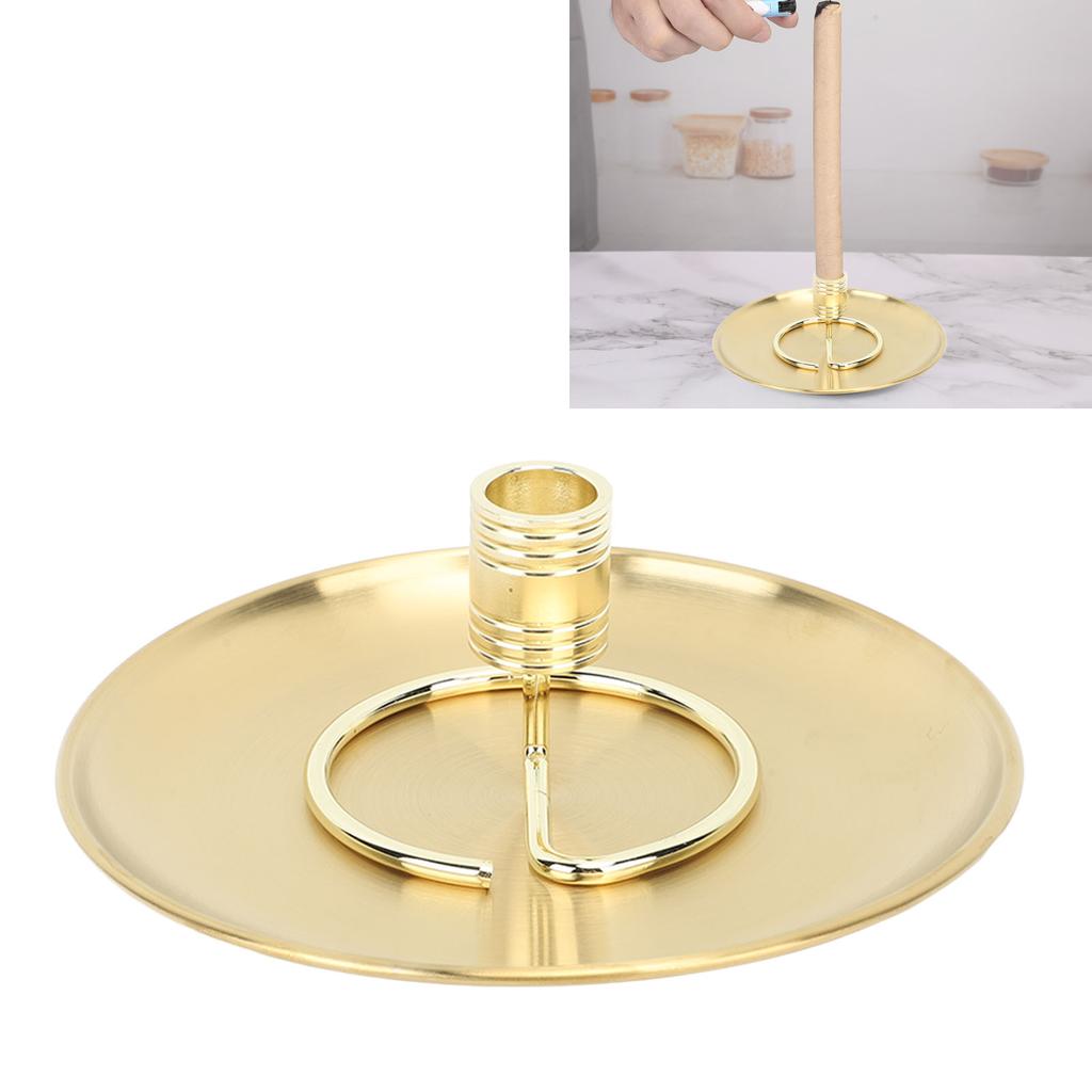 Moxa Collector Stick Storage Base Stainless Steel Round Stable Safe Compact Roll Tray for Moxibustion Home