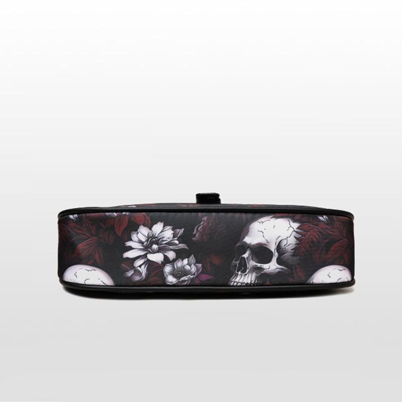 Modna damska torba na ramię w stylu gotyckim punk, legalna, modna, rockowa, dla dziewczyn punk, wzór czaszki, torby listonoszki na imprezę