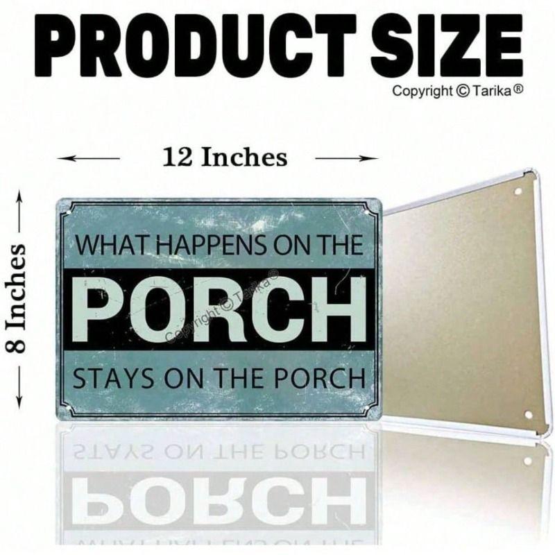 Vintage Metal Wall Sign, Tin Poster for Home Decor, Funny Gift for Living Room or Porch