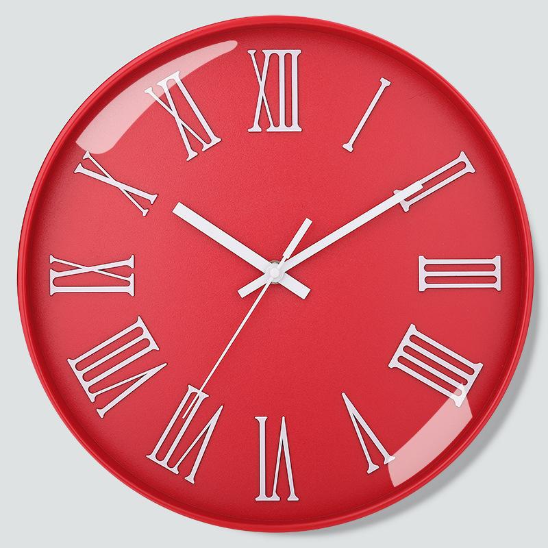 12 Inch 30CM Silent Wall Clock, Creative and Fashionable, Three-dimensional Digital Minimalist Clock for Home Living Room