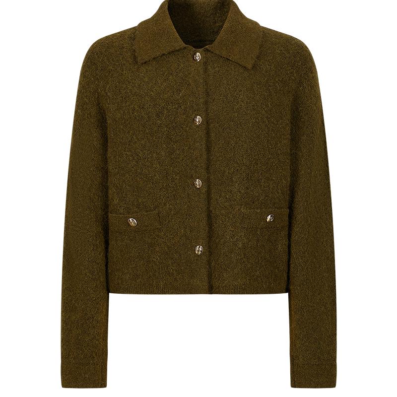 

JOJO & ANNACO Женский вязаный кардиган с отложным воротником свободного кроя M