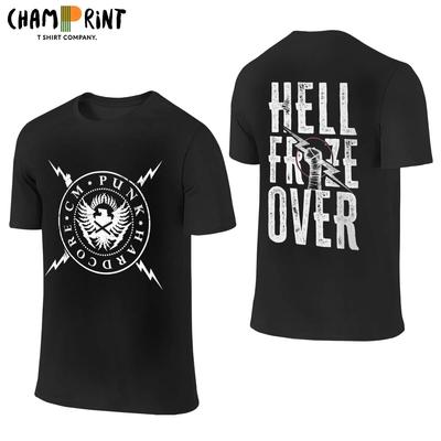 Camiseta criativa CM Punk Hell Froze Over masculina, gola redonda, algodão, manga curta, frente, verso, dois lados, camiseta, aniversário, tops