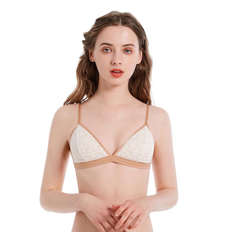 Europe and The United States Lace Sexy Lingerie Women Thin Section Without  Steel Ring Bra Adjustment Side Breast Bra Bra Buy cheaply on Joom