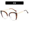 Cat Eye Half Frame Large Frame Flat Top New Style Retro Trendy Glasses Frame Optical Prescription Eyewear Frame