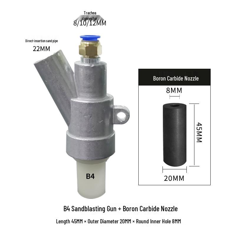 Type B Boron Carbide Sandblasting Nozzle for Manual & Automatic Rust Removal Machines