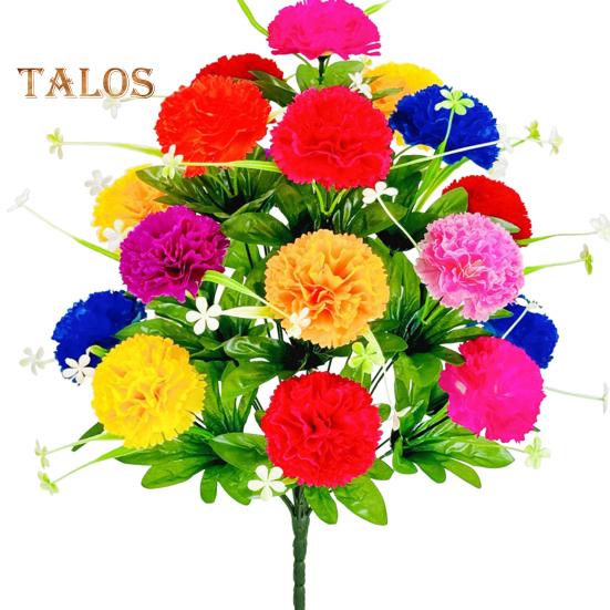 Konstgjord Nejlikarealistisk 18 Huvud Falsk Sidenblomma UV-beständig Bröllopsfest Inomhus Utomhus Trädgård Gård Konstgjorda Blommor Växtdekoration