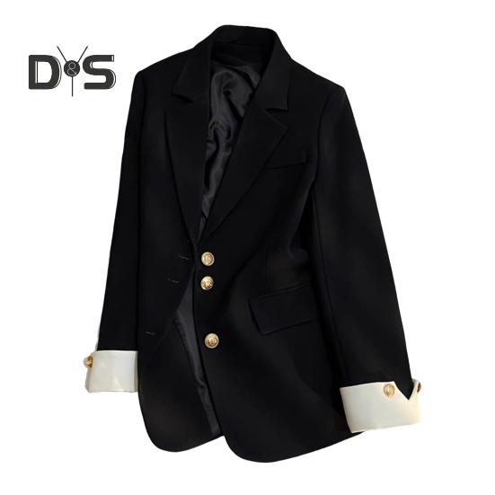 Damen Casual Blazer Bürodame Pendleranzug Reverskragen Jacke Loose Fit Mode Alltagskleidung Mantel für Frühling Herbst